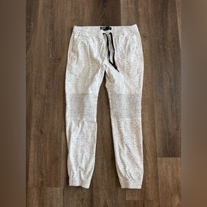 Brooklyn Cloth Speckled Black and White Joggers, men’s size medium.